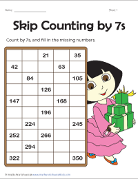 Skip Counting by 7s | Partially Filled