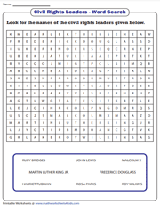 Civil Rights Leaders Word-search
