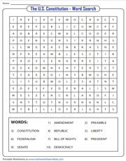 U.S. Constitution | Word Search