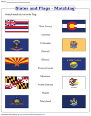 Match the States to their Flags