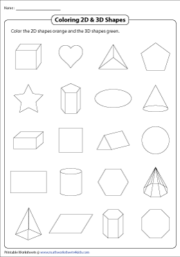 Coloring 2D and 3D Shapes