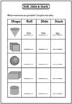 solid 3d shapes worksheets
