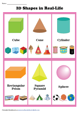 3D Shapes & Real-Life Objects | Chart
