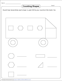 Counting Shapes - Themed Worksheets