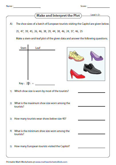 Stem And Leaf Plot Worksheets Stem And Leaf Plot Worksheets