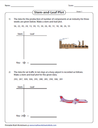 Stem and Leaf Plot Worksheets