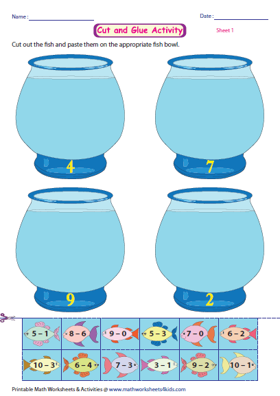 Printable Subtraction Activities