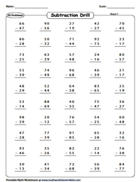 2-Digit Regrouping | 50 Problems