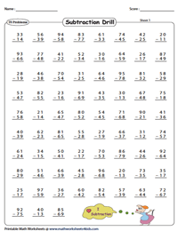 2-Digit Regrouping | 75 Problems