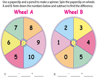 Spinner Subtraction Games
