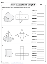 Surface Area Worksheets