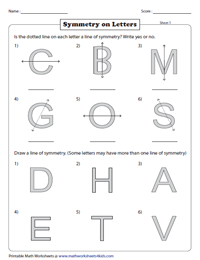 Symmetry on English Letters