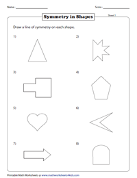 Symmetry Worksheets