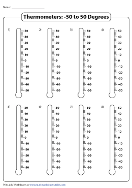 Thermometer Template | -50° to 50° | 8-in-1