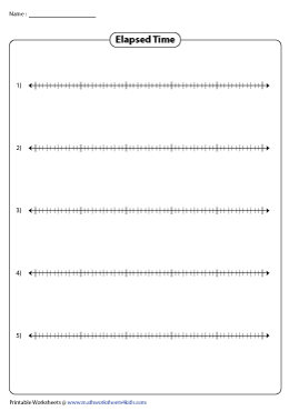 Elapsed Time on a Number Line | Template