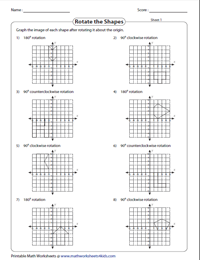 Rotation Worksheets