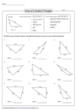 Area of Scalene Triangles | Integers- Type 1