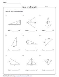 Area of Triangles | Unit Conversion