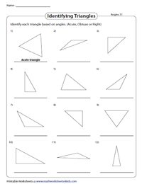 Classifying Triangles Based on Angles | No Measures