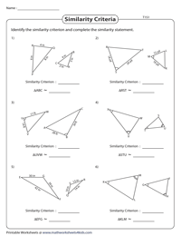 Finding the missing side of similar polygons worksheet answer key Similar Triangles Worksheets