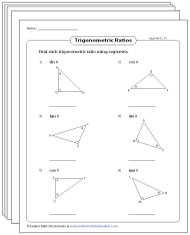 Primary Trigonometric Ratios (sin, cos, tan)