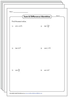 Sum and difference identities