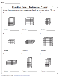 Volume of Rectangular Prisms | Unit Cubes – Easy