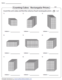 Volume of Rectangular Prisms | Unit Cubes – Moderate