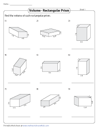 Volume of Rectangular Prisms | Using Side Lengths - Basic