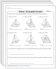Volume of Rectangular Pyramids