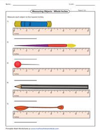 Measuring Length Using a Ruler | Whole Inches