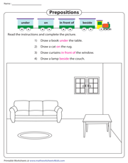 Prepositions | Reading and Drawing