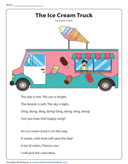 The Ice Cream Truck | Reading Comprehension
