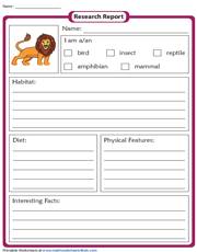 Research Report Writing Prompt | Lion