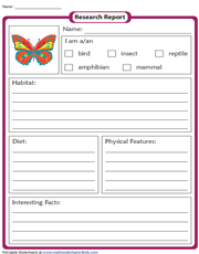 Research Report Writing Prompt | Butterfly