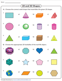 Identifying 2D Shapes on 3D Figures