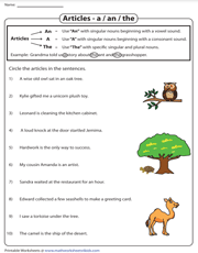 2nd Grade Language Arts Worksheets