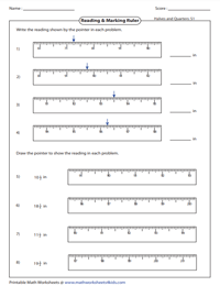 Reading and Marking Ruler | Half and Quarter Inches