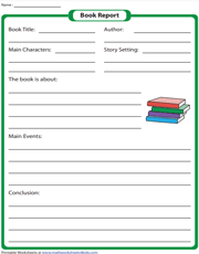 Book Report Writing Template