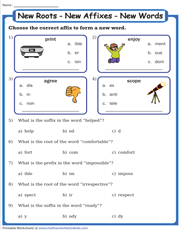Affixes & Root Words Quiz