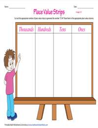 Place Value Strips: 4-Digit Numbers