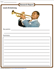 Louis Armstrong | Research Report Writing