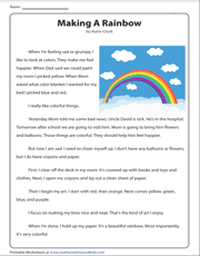 Making a Rainbow | Reading Comprehension