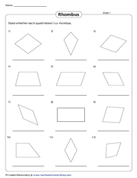 Identifying a Rhombus
