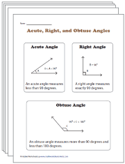 Acute, Right, and Obtuse Angles