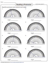 Reading the Inner and Outer Scales of a Protractor