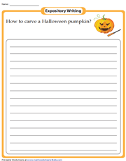 Halloween Pumpkin | Expository Writing Prompt