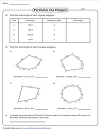 Side Length of Polygons using the Perimeter