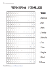Word Search | Friendship Day