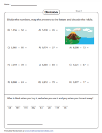 4-Digit-by-2-Digit Division Riddles
